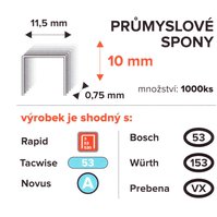 Spony PROFI 10mm/11,5mm 1000ks